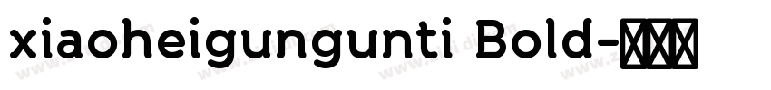 xiaoheigungunti Bold字体转换